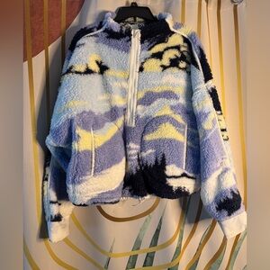 SO Fleece Jacket in Blue, Cream, and Yellow